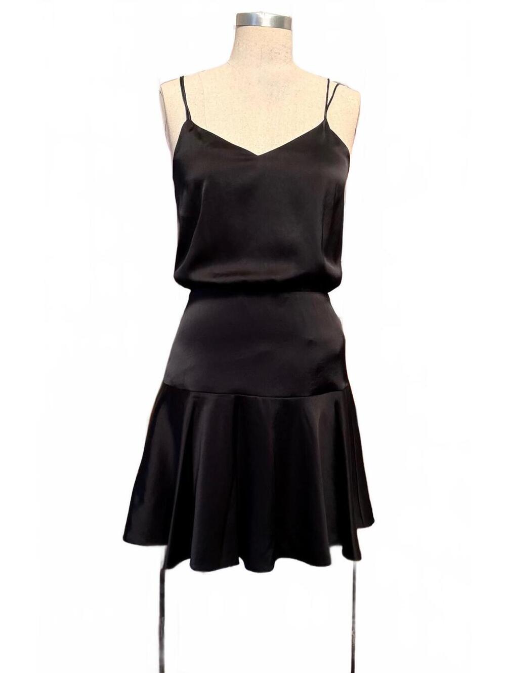 NWT Banana Republic Monogram Strappy Shine Black Dress 8 $130